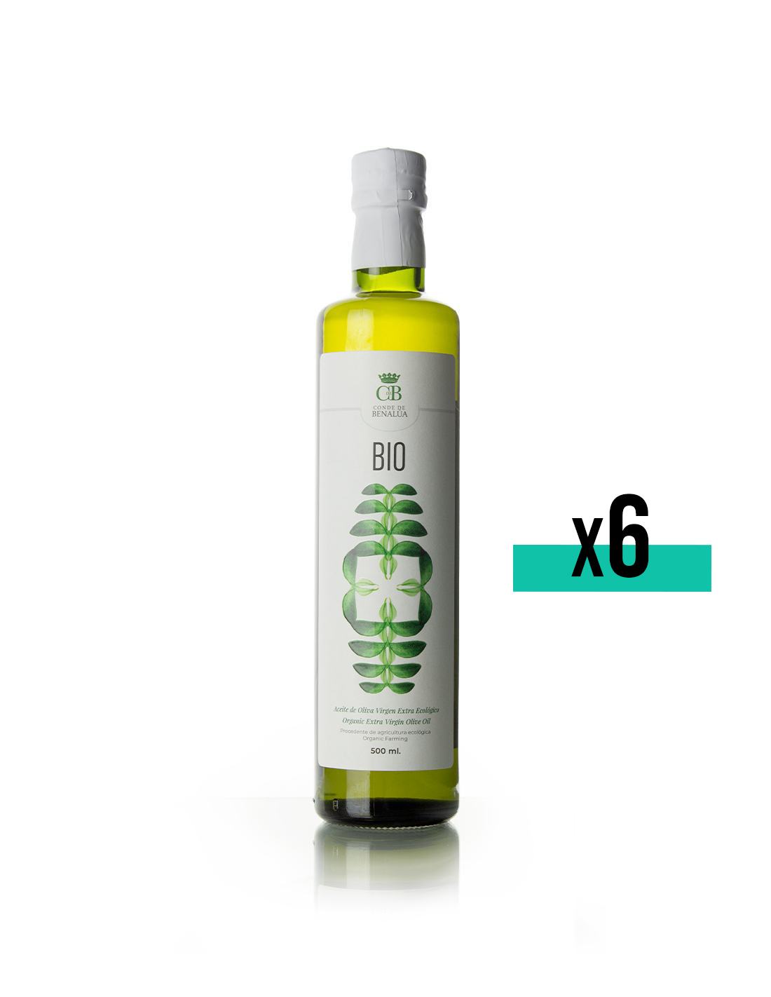 Conde de Benalúa BIO Ecológico AOVE botella vidrio 500ml 6ud - Imagen 2
