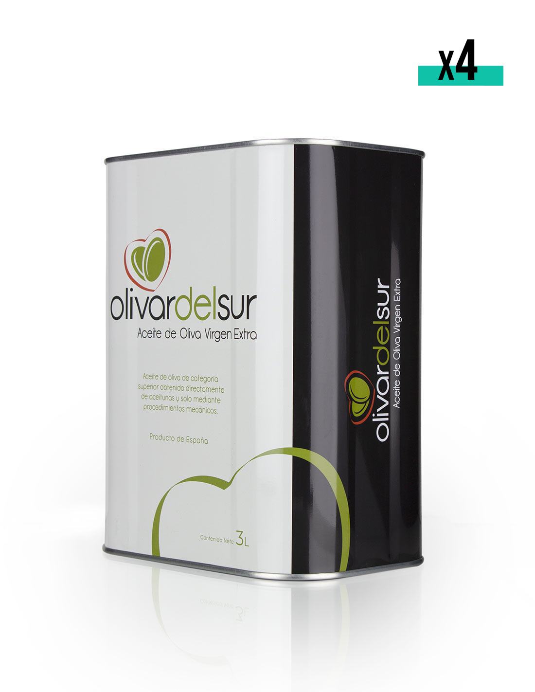 Olivar del Sur AOVE Lata 3L 4ud - Imagen 2